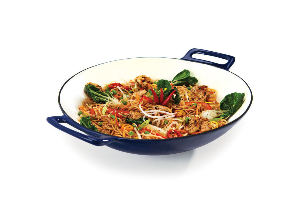 Porcelain Cast Iron Wok 69710