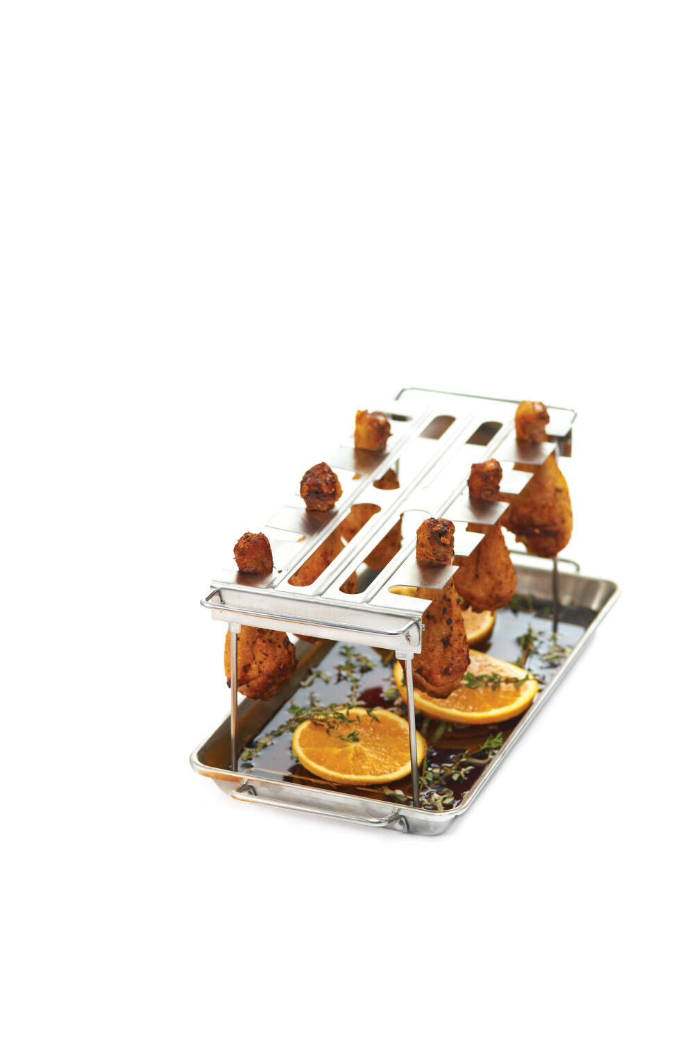 Stainless Steel Roaster and Wing Rack with Pan 64152