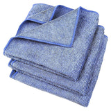 12 x 12in Blue Microfiber Cleaning Cloth 3pk Bag 64000