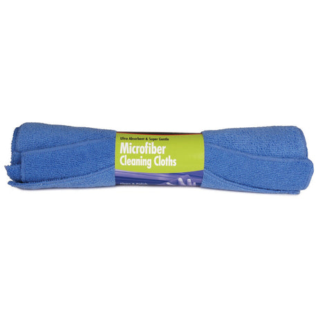 Industries 12 x 16in Blue Microfiber Cleaning Cloth 3pk Roll 65001