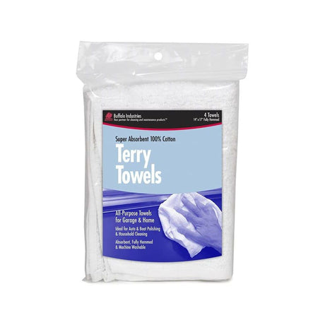 Industries 14 x 17in Fully Hemmed Terry Towel 4pk Bag 60225