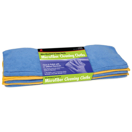 Industries 16 x 16in Microfiber Cleaning Cloth 5pk Flat 65002