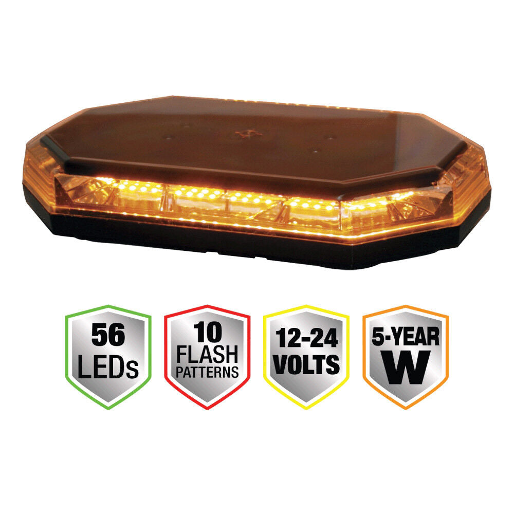 15 Inch Octagonal LED Mini Light Bar Amber 8891060
