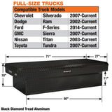 18x27x71 Gloss Black Diamond Tread Aluminum Crossover Truck Box 1729420