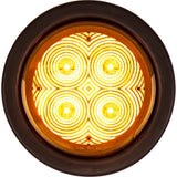 Products Company 4 Inch Round Recessed Strobe with Amber LEDs and Amber Lens SL42AO