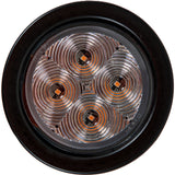 4 Inch Round Recessed Strobe with Amber LEDs and Clear Lens SL42CA