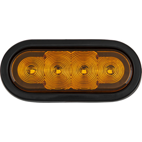 Products Company 6 Inch LED Oval Strobe Light with Amber LEDs and Amber Lens SL62AO