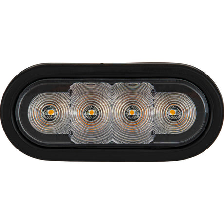 Products Company 6 Inch LED Oval Strobe Light with Amber LEDs and Clear Lens SL62CA