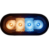 Products Company 6 Inch LED Oval Strobe Light with Amber/Blue LEDs and Clear Lens SL62AB