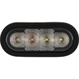 Products Company 6 Inch LED Oval Strobe Light with Amber/Clear LEDs and Clear Lens SL62AC