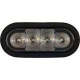 Products Company 6 Inch LED Oval Strobe Light with Amber/Green LEDs and Clear Lens SL62AG