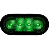 Products Company 6 Inch LED Oval Strobe Light with Green LEDs and Clear Lens SL62GO