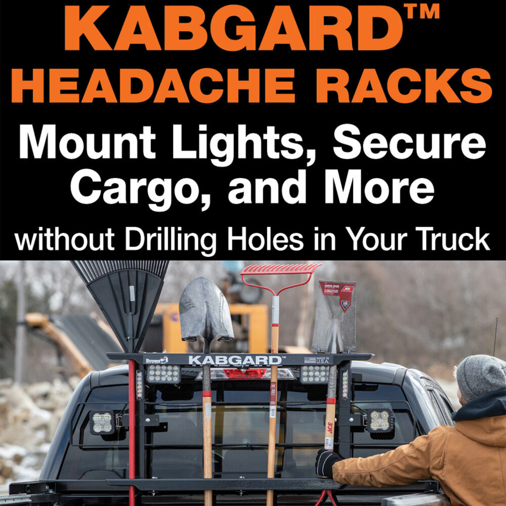 69 In KabGard Heavy-Duty Steel Pickup Truck Headache Rack Bundle 85104