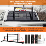 69 In KabGard Heavy-Duty Steel Pickup Truck Headache Rack Bundle 85104