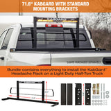 71 In KabGard Heavy-Duty Steel Pickup Truck Headache Rack Bundle 85204