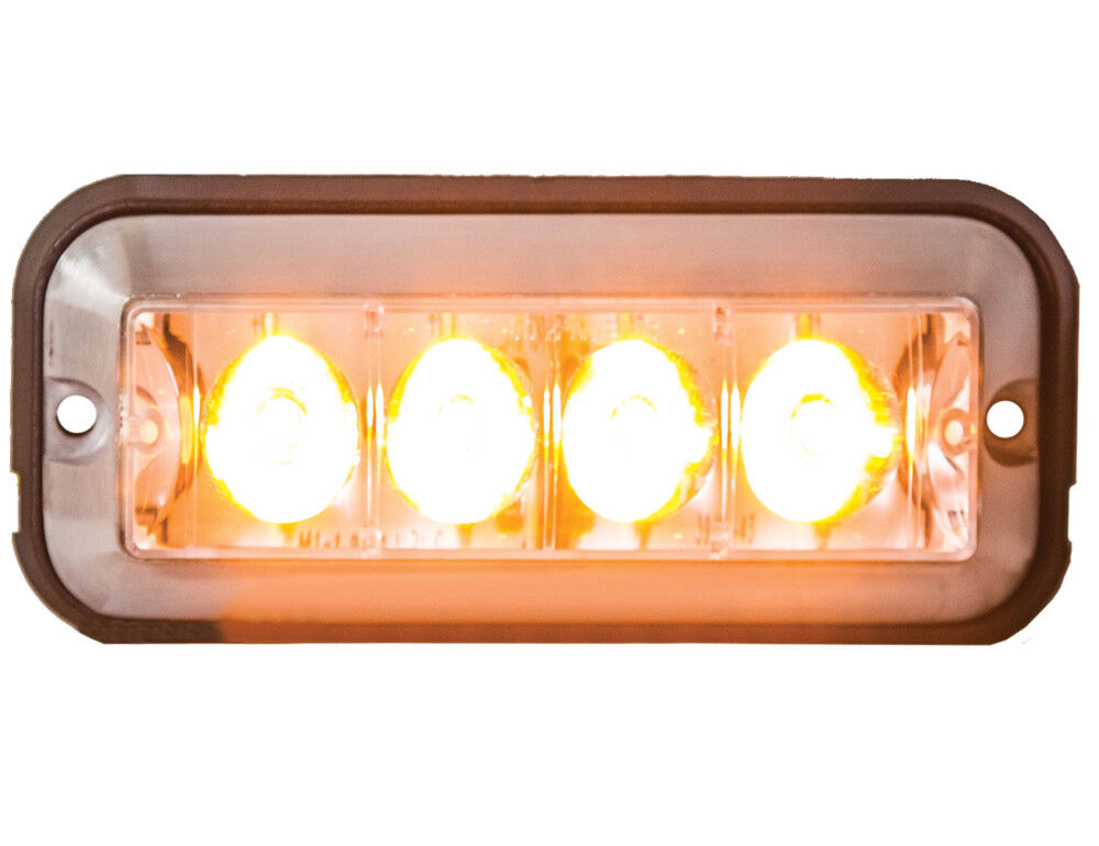 Amber Raised 5 Inch LED Strobe Light 8891004