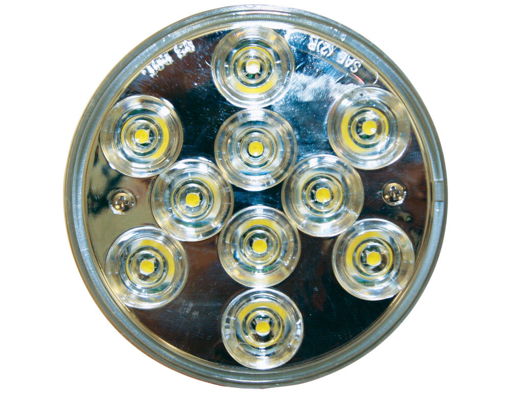 Bulk 4 Inch Clear Round Backup Light With 10 LEDs 5624350