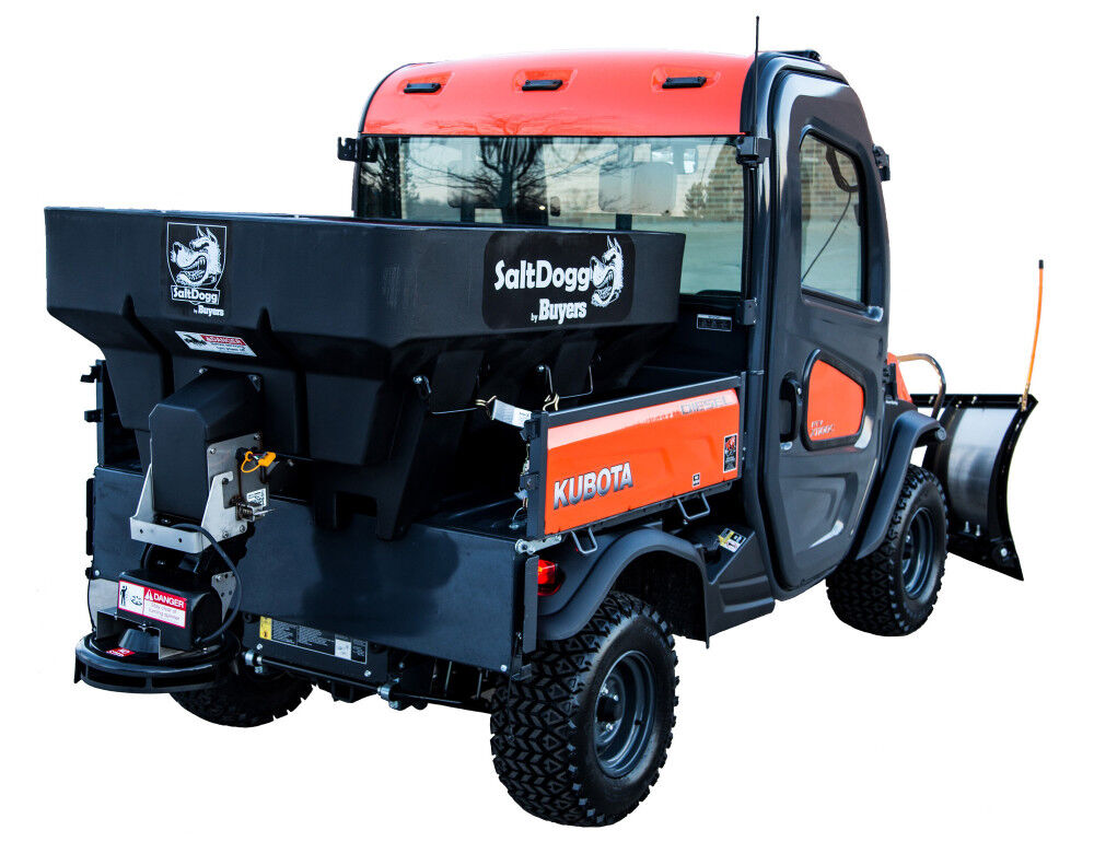 SaltDogg 0.75 Cubic Yard Electric Black Poly Hopper Spreader SHPE0750