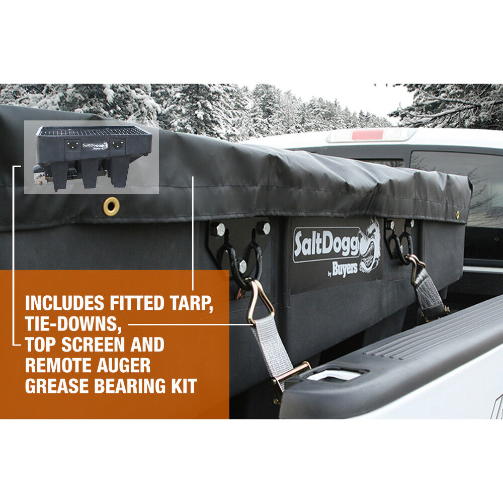 SaltDogg 1.0 Cubic Yard Electric Black Poly Hopper Spreader SHPE1000