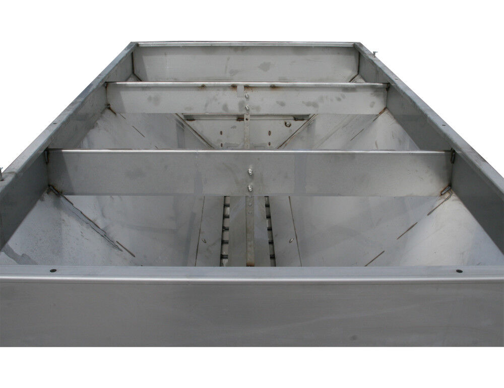 SaltDogg 8ft 2.0 Cubic Yd Gas StainlessSteel Hopper Spreader with Extended Chute 1400100SS