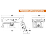 2528-lb Capacity Vehicle Mounted Spreader PRO1500