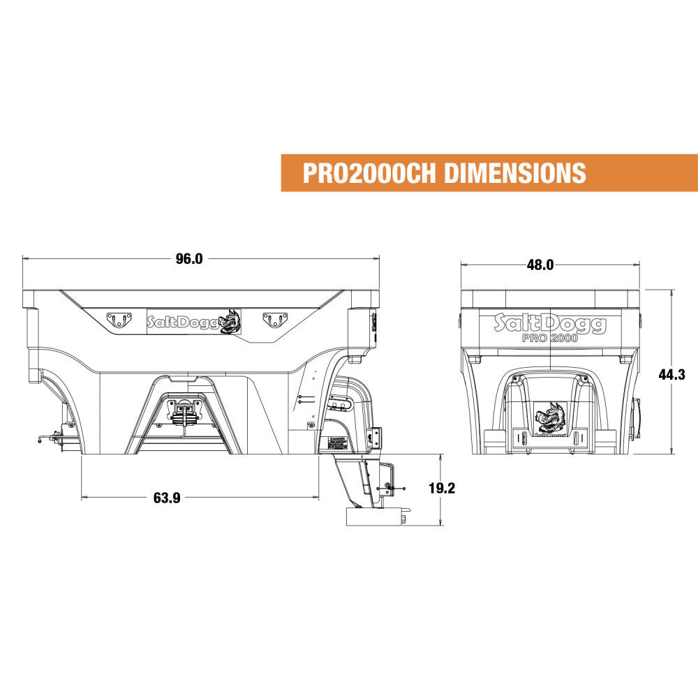 3371-lb Capacity Vehicle Mounted Spreader PRO2000