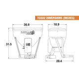 SaltDogg TGS02 4 Cubic Foot Tailgate Spreader TGS02