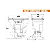 SaltDogg TGS07 11 Cubic Foot Tailgate Spreader TGS07