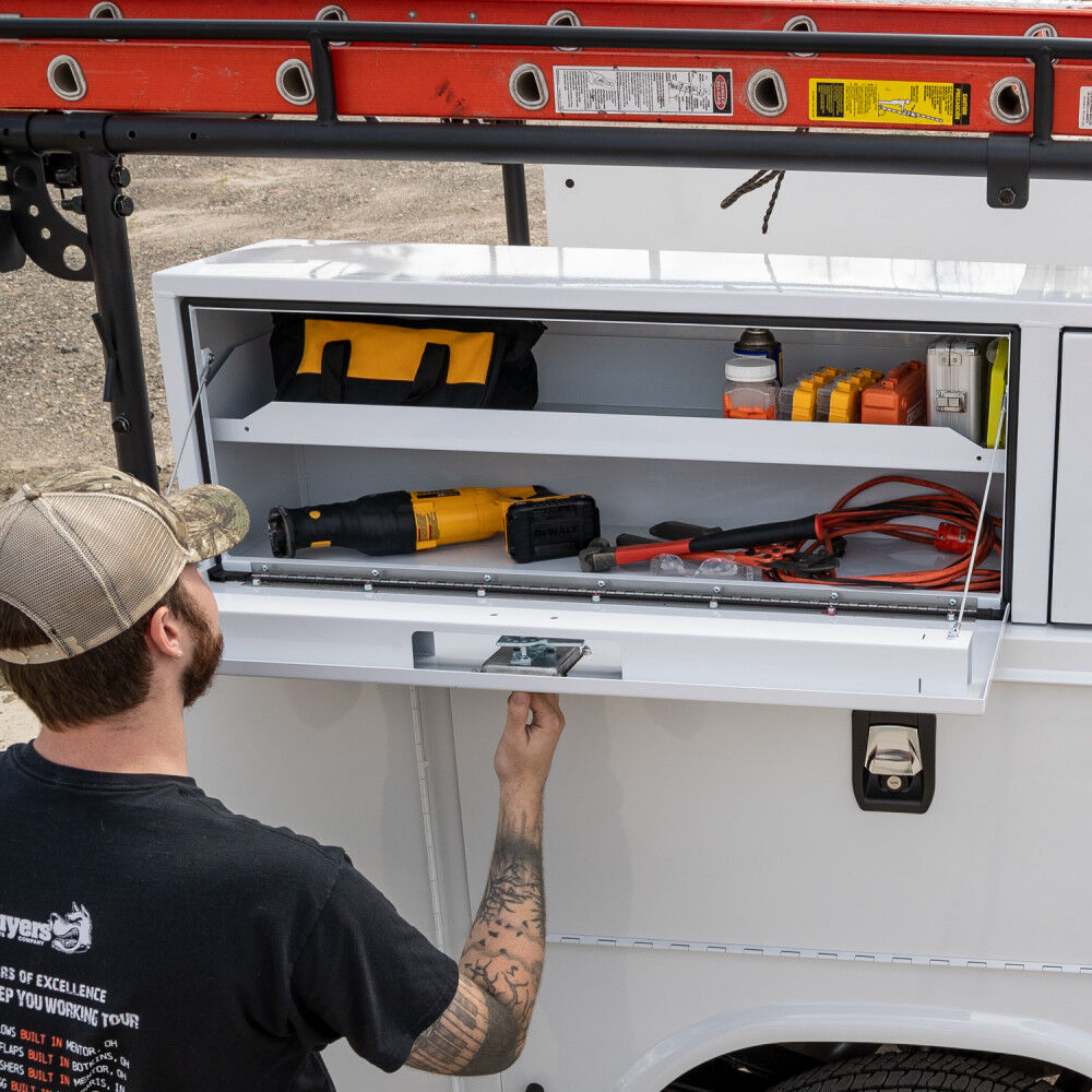 Truck Box 16x13x88 Inch White Steel Topsider 1702850