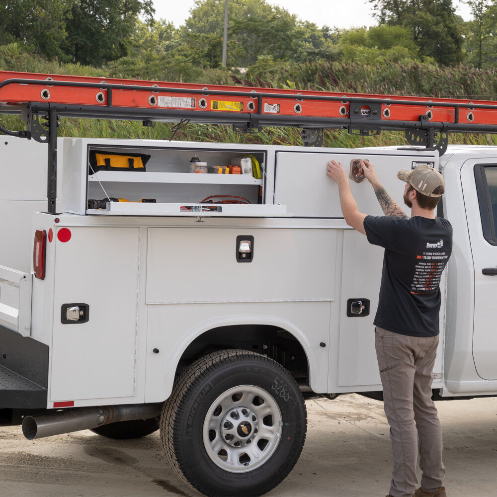 Truck Box 16x13x96 Inch White Steel Topsider 1702860