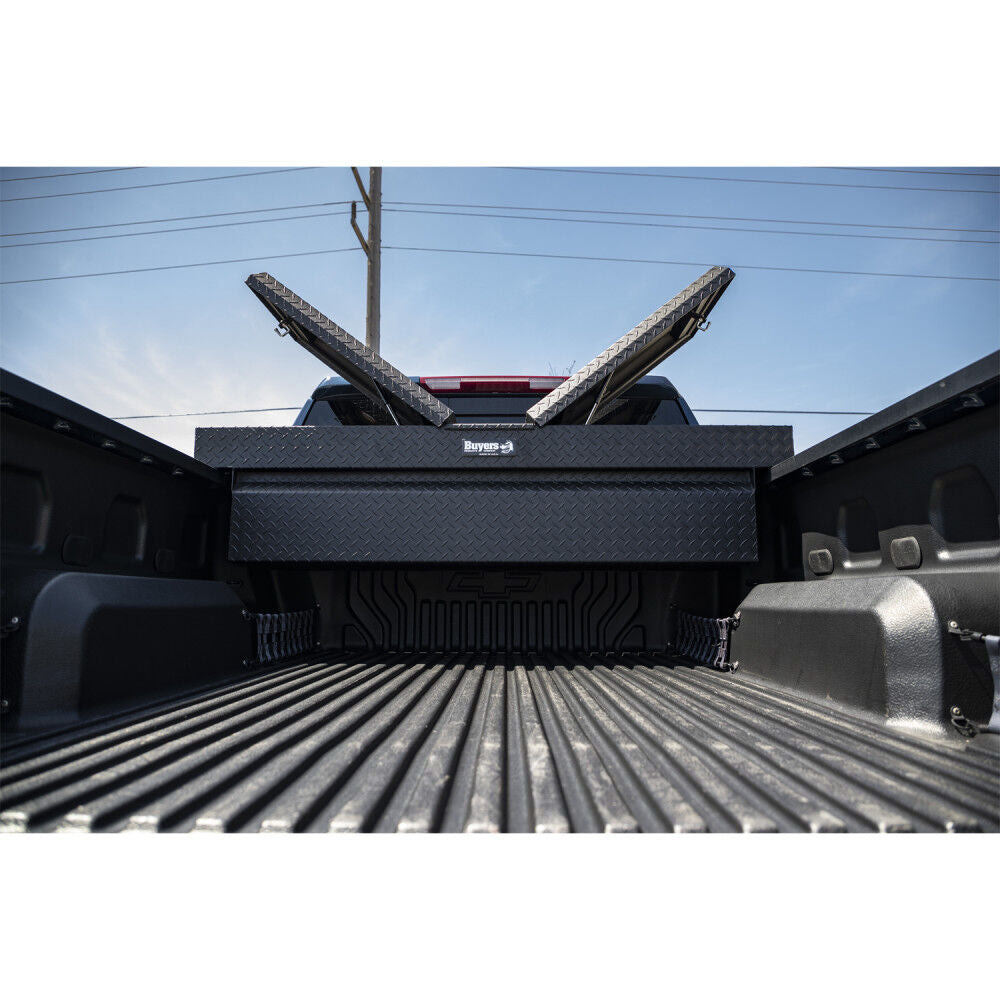 Truck Box 23x20x71 Textured Matte Black Diamond Tread Aluminum Gull Wing 1722413