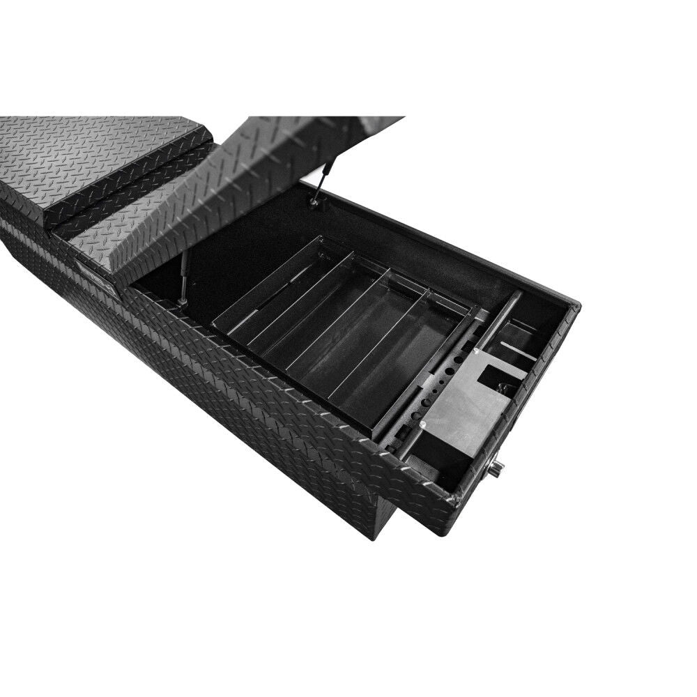 Truck Box 23x20x71 Textured Matte Black Diamond Tread Aluminum Gull Wing 1722413