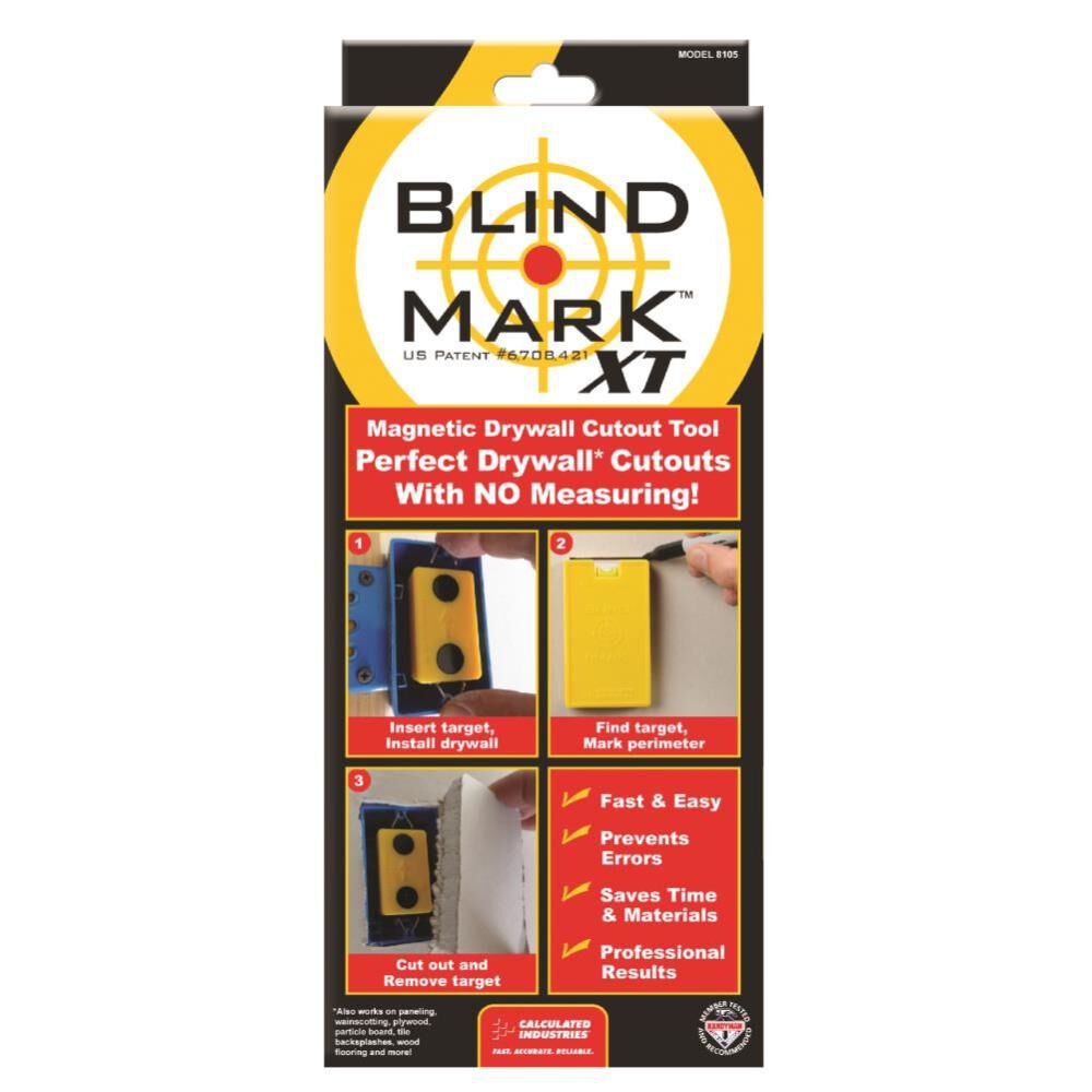 Blind Mark XT Magnetic Drywall Cutout Tool for Single and Multi-Gang Rectangular Electrical Boxes 8105