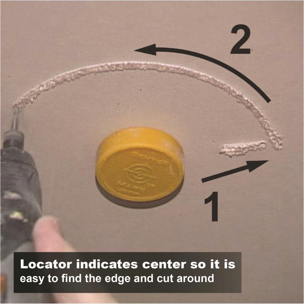 Center Mark Magnetic Drywall Cutout Tool for Recessed Lighting 8110