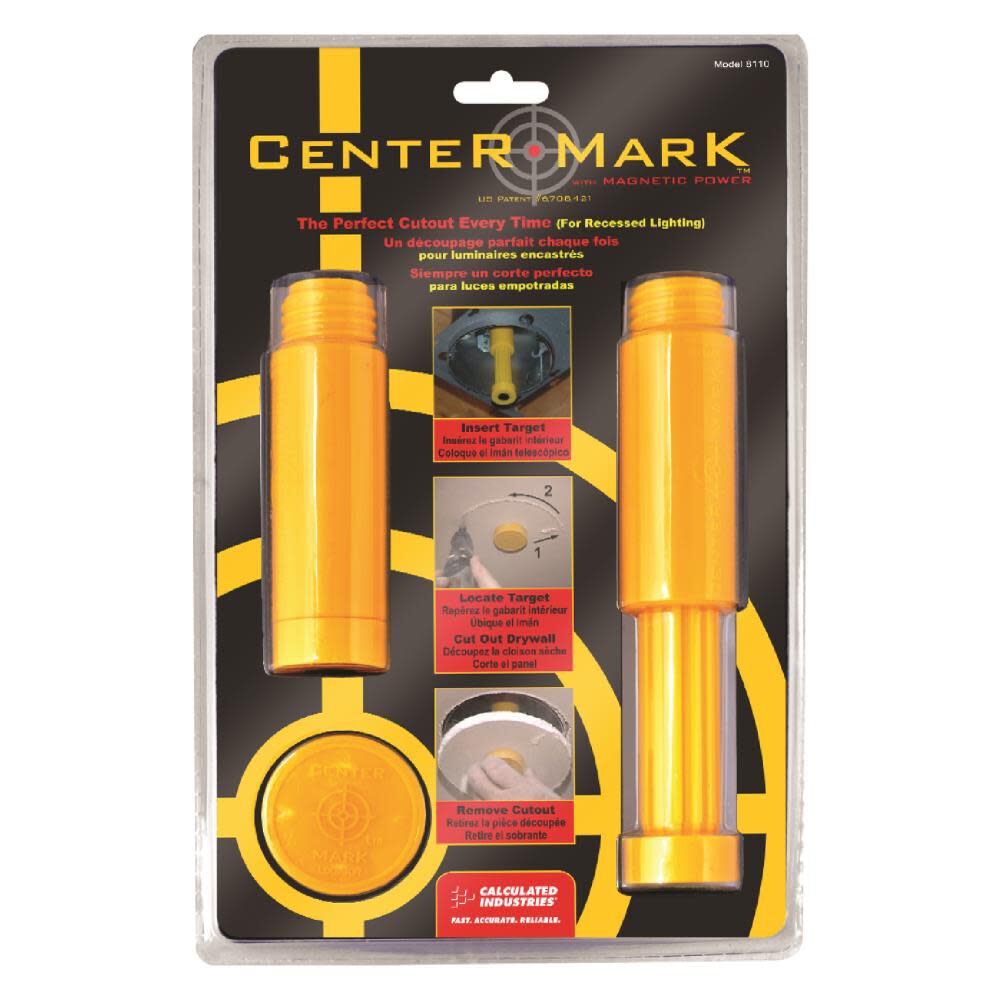 Center Mark Magnetic Drywall Cutout Tool for Recessed Lighting 8110