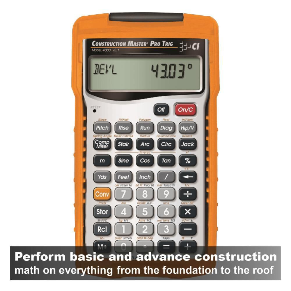 CM Pro Trig Construction Math Calculator 4080