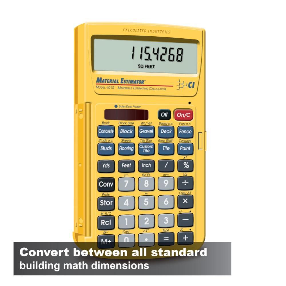 Material Estimator Building Materials Estimating Calculator 4019