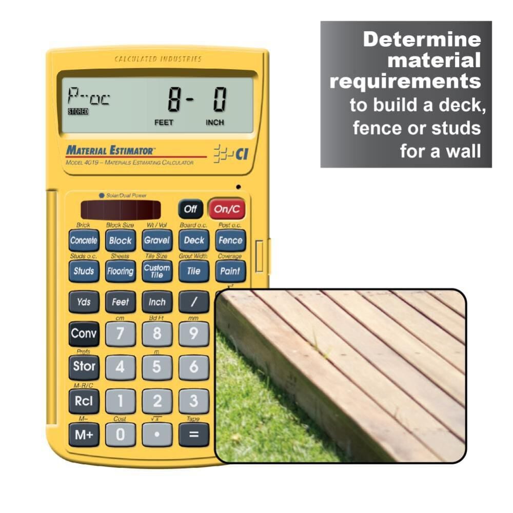 Material Estimator Building Materials Estimating Calculator 4019