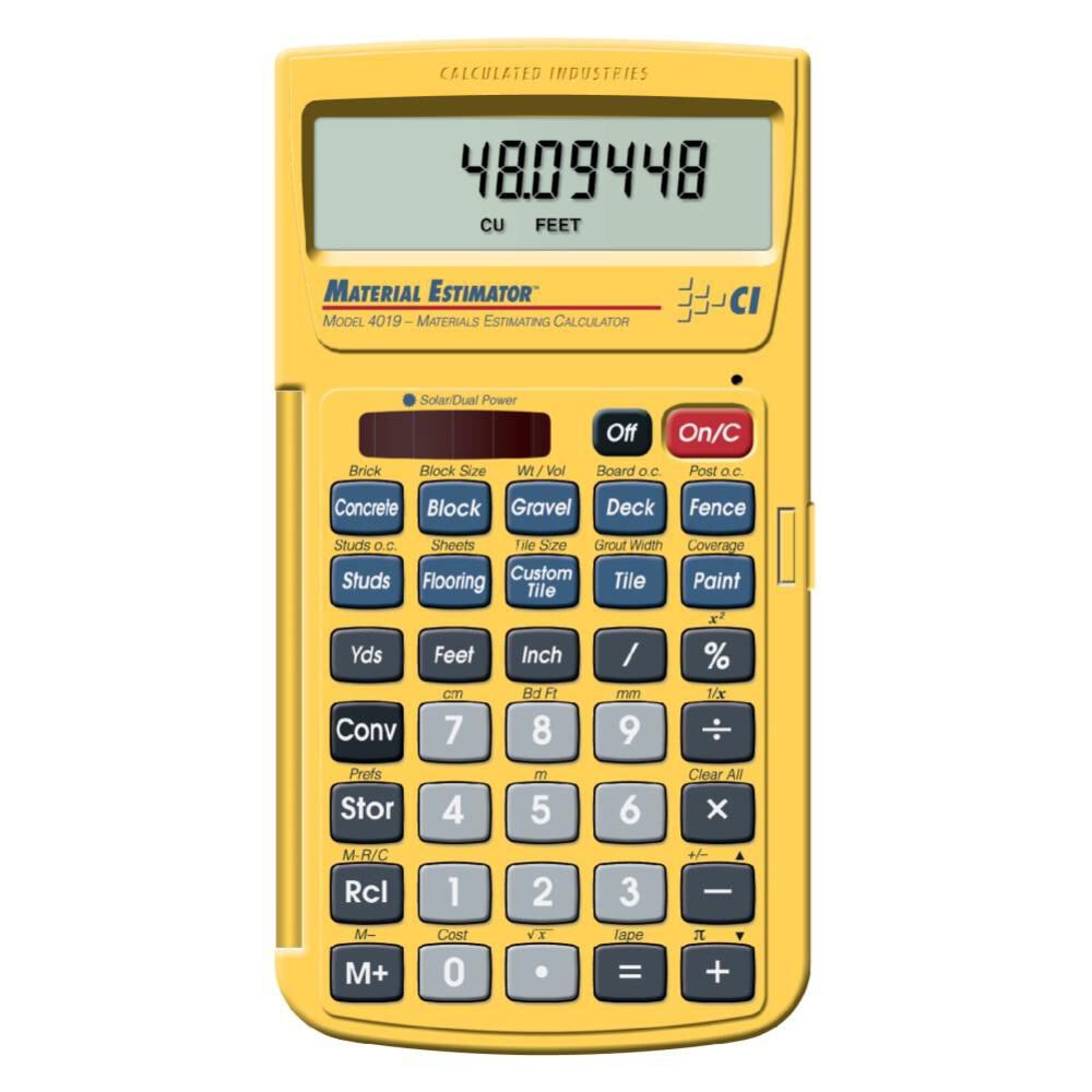 Material Estimator Building Materials Estimating Calculator 4019