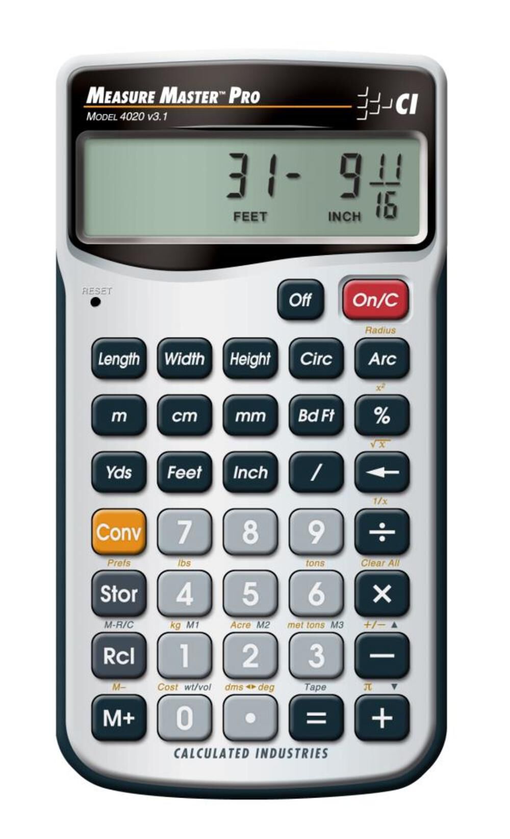 Measure Master Pro Feet-Inch-Fraction and Metric Calculator 4020