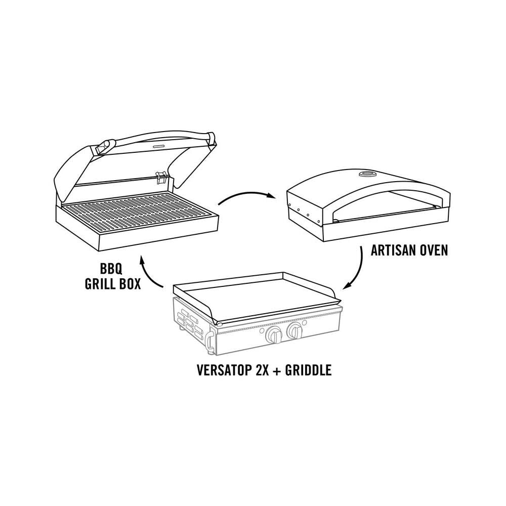 Flat Top Double Portable VersaTop 2X Grill FTG400