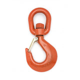 #7 Alloy Latched Swivel Hoist Hook 5 Ton PL Forged Alloy Painted Orange 3952715PL