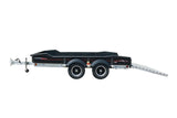 XRT 13-73 T 3470# Tandem Axle Utility Trailer with Brakes 14in Tires Mag Rims and Bi-fold Ramp 550-71251-00