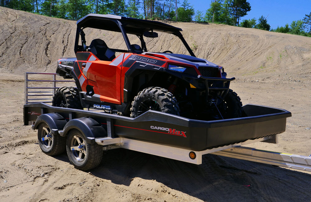 XRT 13-73 T 3470# Tandem Axle Utility Trailer with Brakes 14in Tires Mag Rims and Bi-fold Ramp 550-71251-00