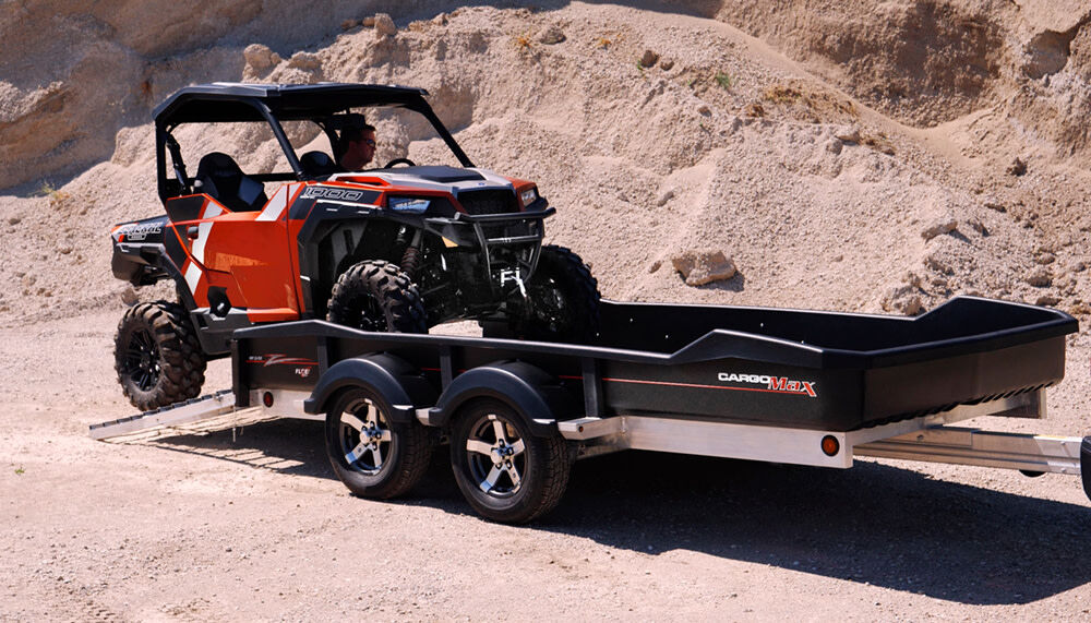 XRT 13-73 T 3470# Tandem Axle Utility Trailer with Brakes 14in Tires Mag Rims and Bi-fold Ramp 550-71251-00