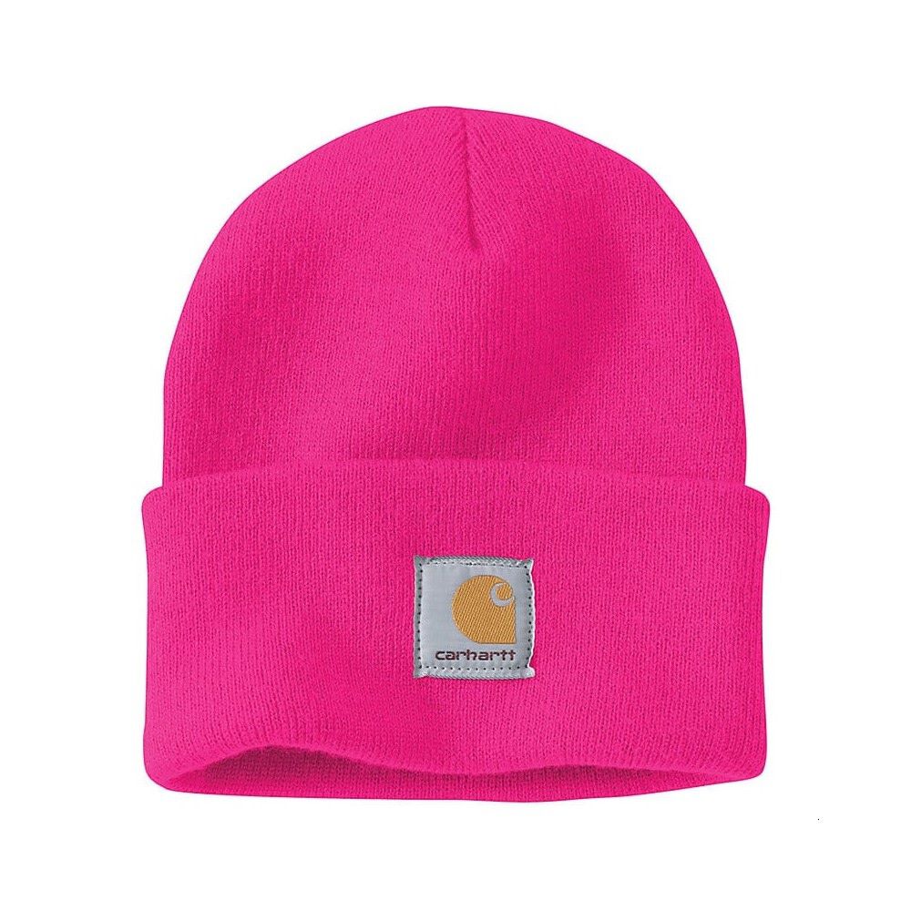 Cuffed Beanie/Watch Hat Mens Regular OS Acrylic Pink Glow A18P42