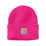 Cuffed Beanie/Watch Hat Mens Regular OS Acrylic Pink Glow A18P42