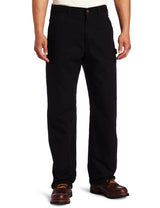 Men's Duck Dungaree Flannel Lined 33x30 Black Work Pants B111BLK-33X30