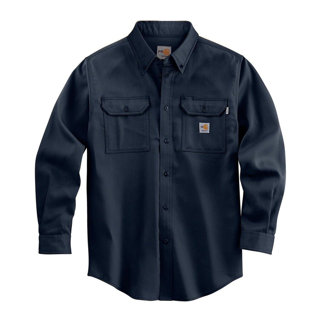 Men's FR Lightweight 3XL/Regular Dark Navy Twill Shirt FRS003DNY-3XL