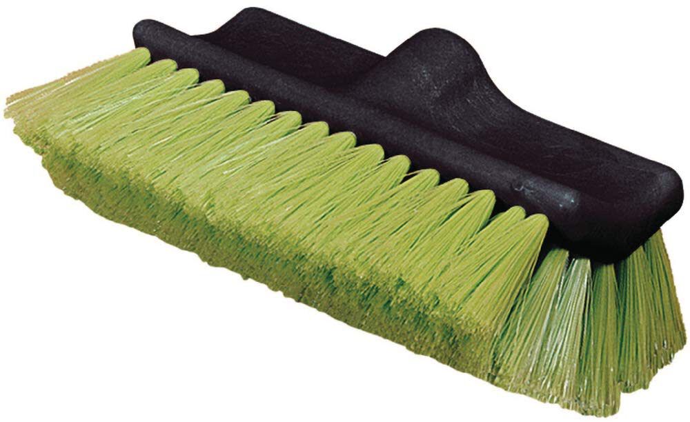 Flo-Thru Dual Surface Wash Brush with Nylex Bristles 10in - Green 36129775